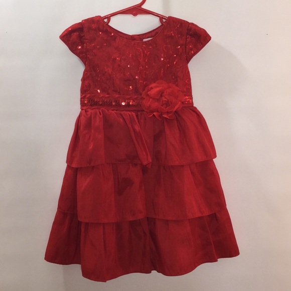 Youngland Other - 3x$18 Sale🛍Girls Red Sequin Tiered Dress